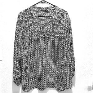 a.n.a. - Black and white blouse